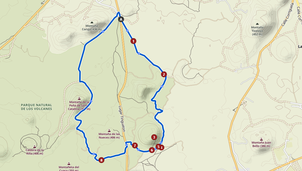 Route Montaña Colorada and Timanfaya